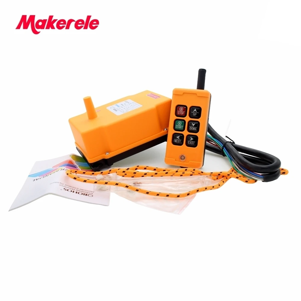 

MKHS-6 PA66 422.4-438MHz wireless transmitter push button switch crane industrial remote control from makerele China