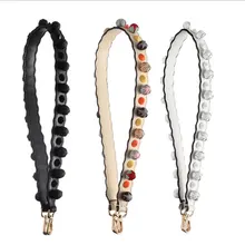 Strap you Genuine Leather hand strap stereoscopic Rose flower shoulder strap Handbags Accessories bag woman bag