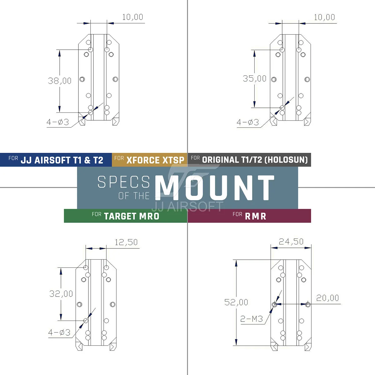 TARGET ELE регулируемое крепление скольжения для JJ страйкбол T1/T2/Aimpoint T-1 T-2/MRO/RMR/Holosun Красный точка зрения