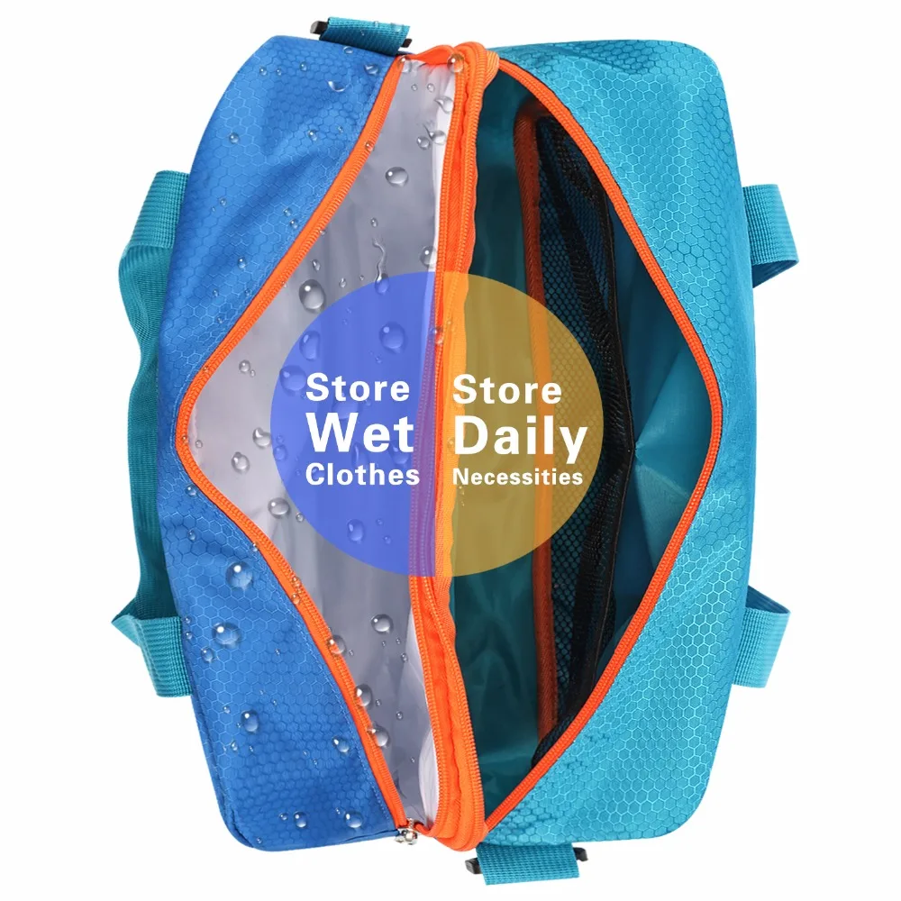 Günstige Gonex INS Stil Wasserdichte Schwimmen Tasche Strand Pool Combo Trocken Nass Handtasche Bikini Badeanzug Große Kapazität Schwimmen Gym Tote Tasche