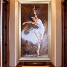 

diamond paintings full round New living room ballet dancer with diamond cross stitch broderie diamant