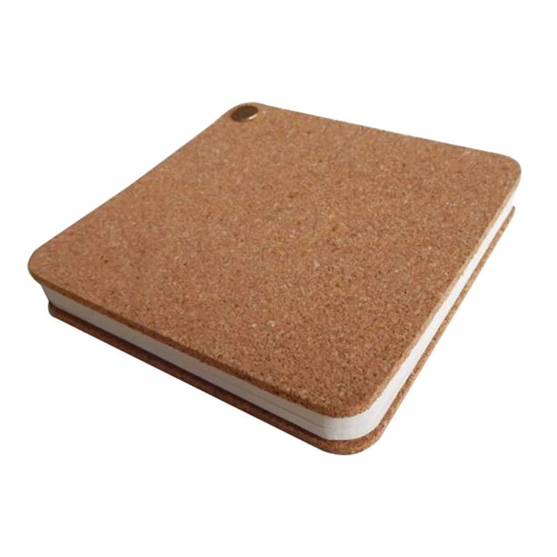 

Cork Wood Phellem Notepad Yellow Cork Wood Notebook Loose Leaf 60 Sheets Recycle Paper Memo Pads Note Pads