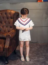 fashion girls shirt white lace short sleeve summer shirt children blouses causal clothes girls tops shirts