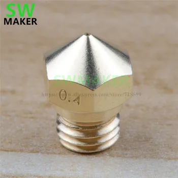 

SWMAKER 2pcs MK10 Extruder Nozzle brass M7 thread for Flashforge Creator pro D4/I3 Dremel 3D Printer 0.3mm 0.4mm ~1.0m