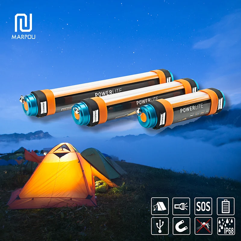 LED Portable Emergency Lamp Dimmable SOS Flashlight Mosquito Light Waterproof IP68 Outdoor Camping Light Magnetic Rechargeable