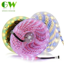 Светодиодный светильник 5050 12 В постоянного тока, гибкая Диодная лента, белый/теплый белый/холодный белый/RGB/RGBW/Розовый/Голубой светодиодный неоновый светильник, 5 м