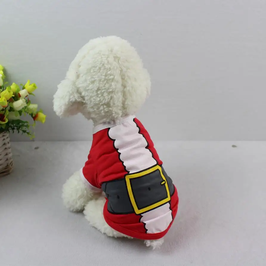 Ocardian Новогодние товары собака одежда хлопковый жилет футболка Щенок Pet костюм Комбинезоны для девочек ткань для Животные Cachorro Disfraces D9123