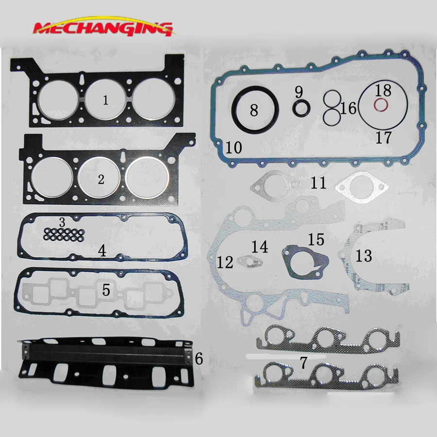 

EGA EGM For CHRYSLER GRAND VOYAGER 3.3 V6 Engine Rebuild Kits Full Set Engine Parts Engine Gasket Free Shipping 04882159AC