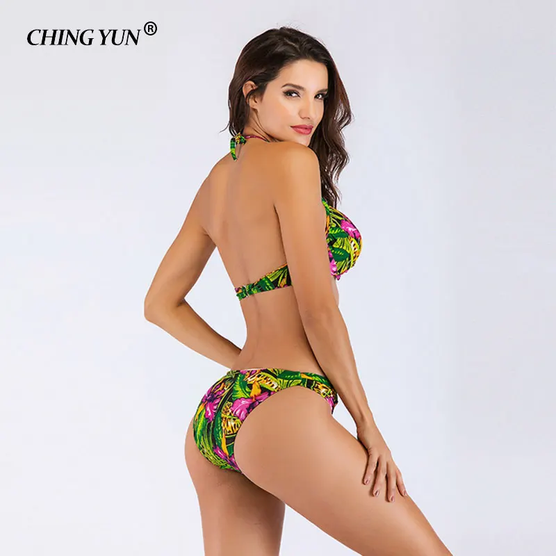 CHING YUN 2019 Newest Sexy Bandeau Swimwear Bikini Woman swimsuit Set Top Beach Bathing Suits Push Up Swim Suit Monokini 18102