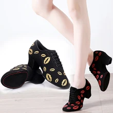 USHINE BD802 Quality Heel 5cm Soft Oxford Fabric ChaCha Teacher Dance Shoes BD Ballroom Printing Latin Ballet Dance Shoes Woman цена USHINE BD802 Quality Heel 5cm Soft Oxford Fabric ChaCha Teacher Dance Shoes BD Ballroom Printing Latin Ballet Dance Shoes Woman цены онлайн