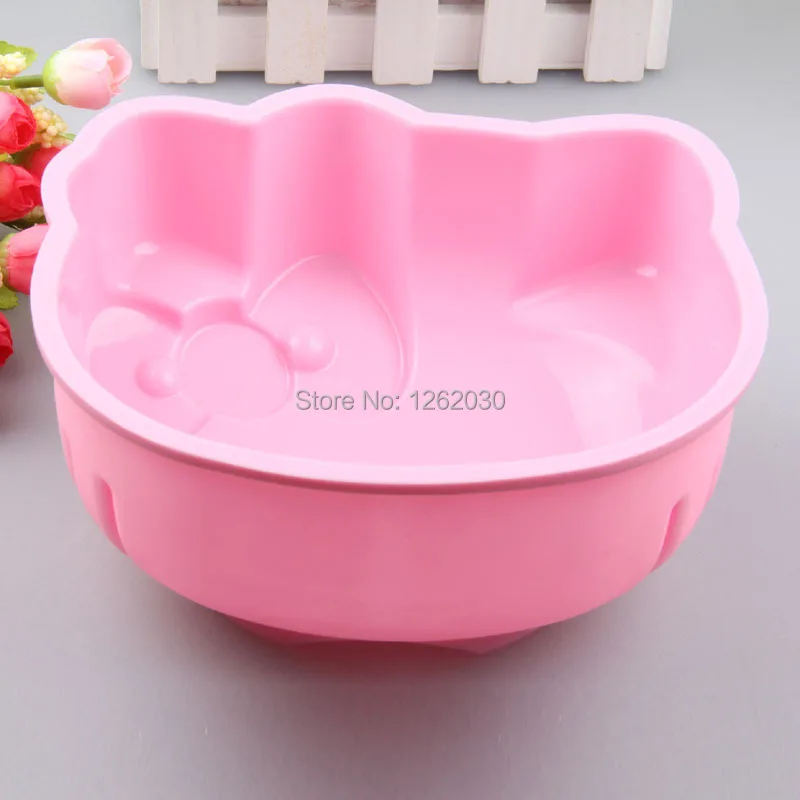 6 дюймов розовый hello kitty торт плесень утолщение силикона мультфильм выпечки