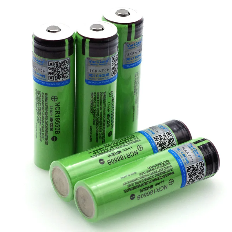 

VariCore 100% New Original 18650 NCR18650B 3400mAh 3.7V Li-ion Rechargeable battery with Pointed(No PCB) For flashligh batteries
