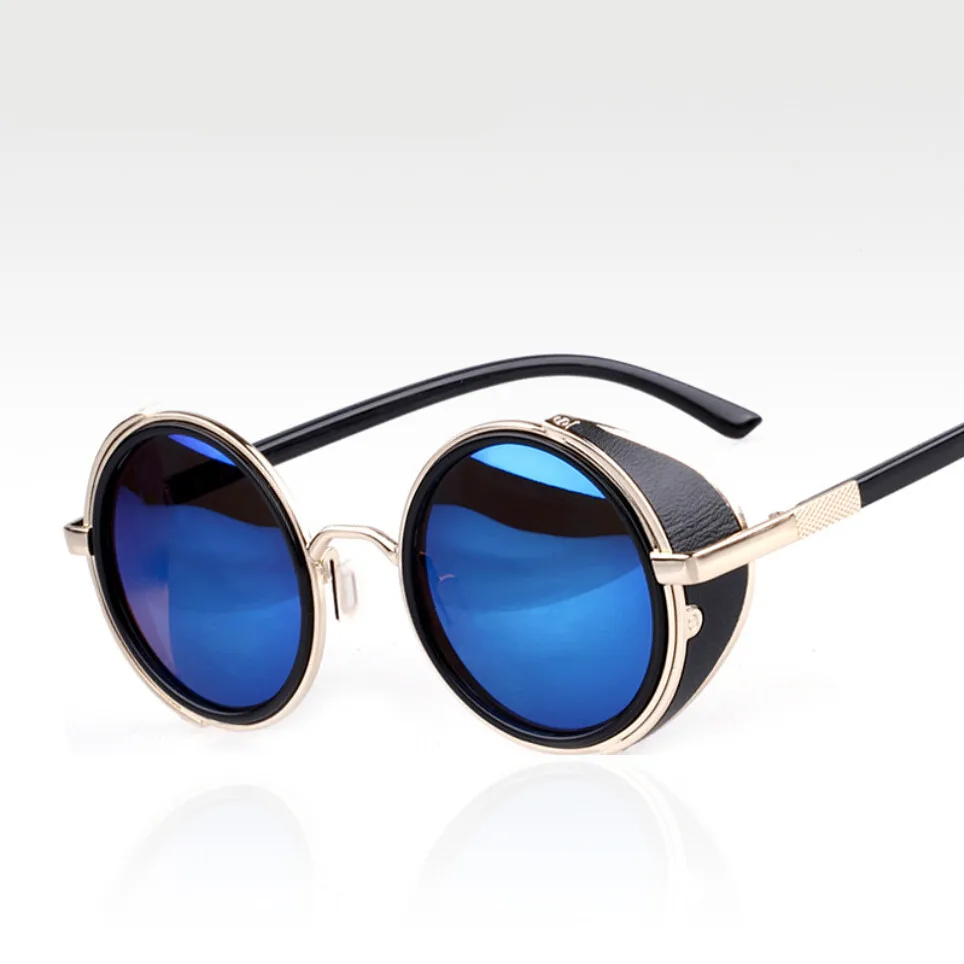 Vintage Retro Mirror Round Circle SUN Glasses Goggles Steampunk Punk Sunglasses 