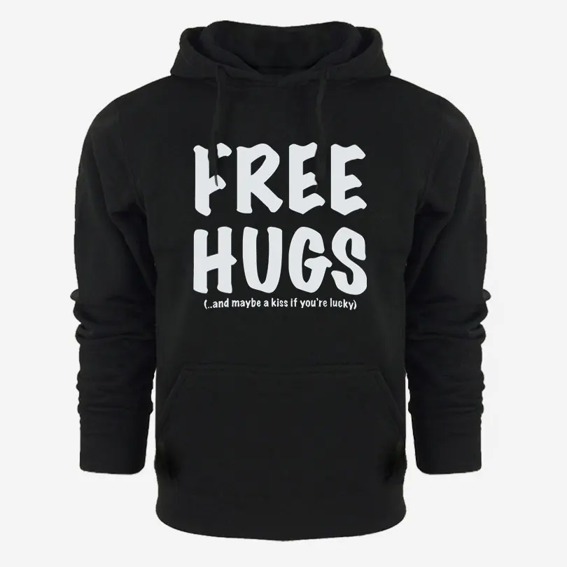 

Men Hoodies Autumn New FREE HUGS Fashion Printing Cotton 1:1 Casual Sweatshirts Men/Women Hoodies Sweatshirts