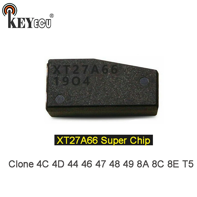 

KEYECU 1x/ 2x VVDI supermode chip / XT27A66 Transponder Remote key Chip Car key Convertible 4C 4D 44 46 47 48 49 8A 8C 8E T5
