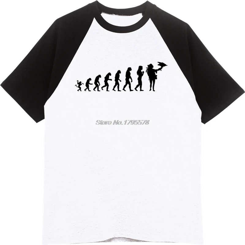 

Birds Of Prey And Falconry Evolution T Shirt Men Raglan Sleeve Cotton Fitness T-Shirts Funny Tees Tops Harajuku Streetwear