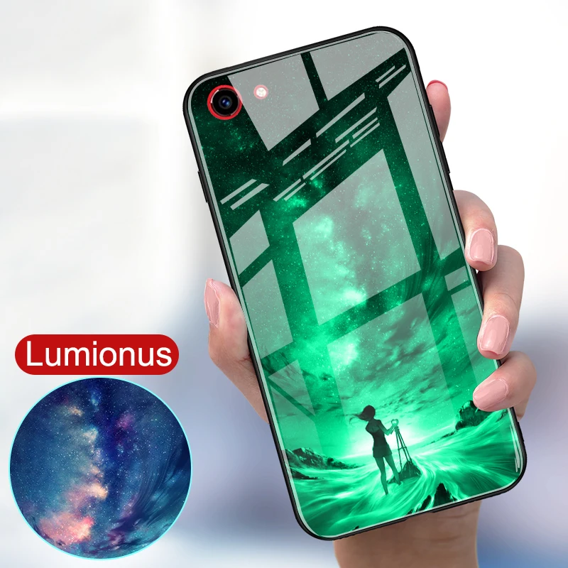 Starry night Shine luxury Case For BBK Vivo V9 Y85 / Y83 Y83A Y81 Tempered glass Luminous silicone cover For Vivo Y91 Y95 Y97 Starry night Shine luxury Case For BBK Vivo V9 Y85 / Y83 Y83A Y81 Tempered glass Luminous silicone cover For Vivo Y91 Y95 Y97