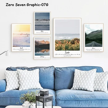 

Canvas Painting Mountain Sea Forest Landscape Poster And Print Living Room Wall Art Picture Home Decoration
