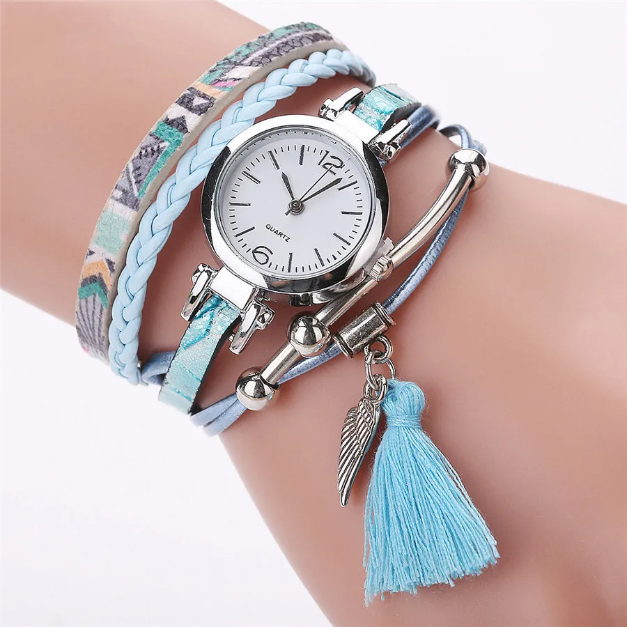 CCQ модные высококачественные популярные часы для женщин и девушек Аналоговые кварцевые наручные часы женская одежда браслет часы Reloj pulsera#5/22 - Цвет: D