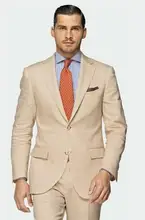 Latest Coat Pant Designs Champagne Formal Custom Made Groomsman Notched Lapel Wedding Suit For Men Slim Fit 2 Pieces Masculino C
