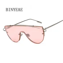 2017 New Oversized Women Flat Top Sunglasses Fashion Korea Brand Designer Steampunk Mirror Sun Glasses Big Integrated Goggles