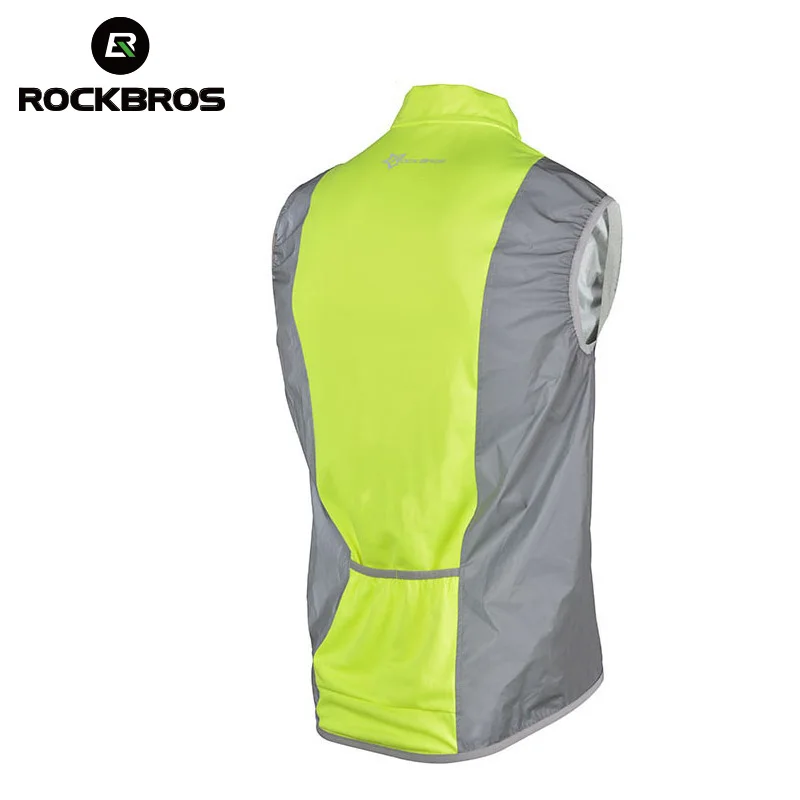 RockBros Cycling Reflective Vest/Coat Sportswear Breathable Jersey Green Vest 