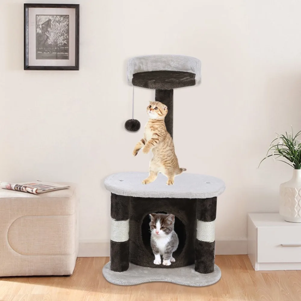 

Climbing Frame Height Speed Pets Cat'S Tree 65cm Scratching Posts Animals Toys House Bed Furniture Great Gift tool 2 colors