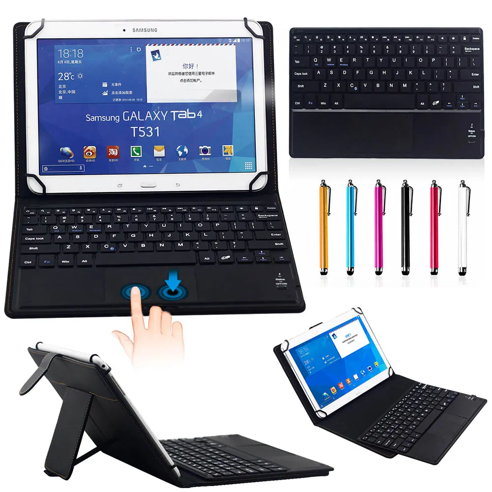 

9"-10.1" Universal 2 in 1 Removable wireless Bluetooth Keyboard + PU Leather Case For 9-10.1" Android /Windows Tablet PC