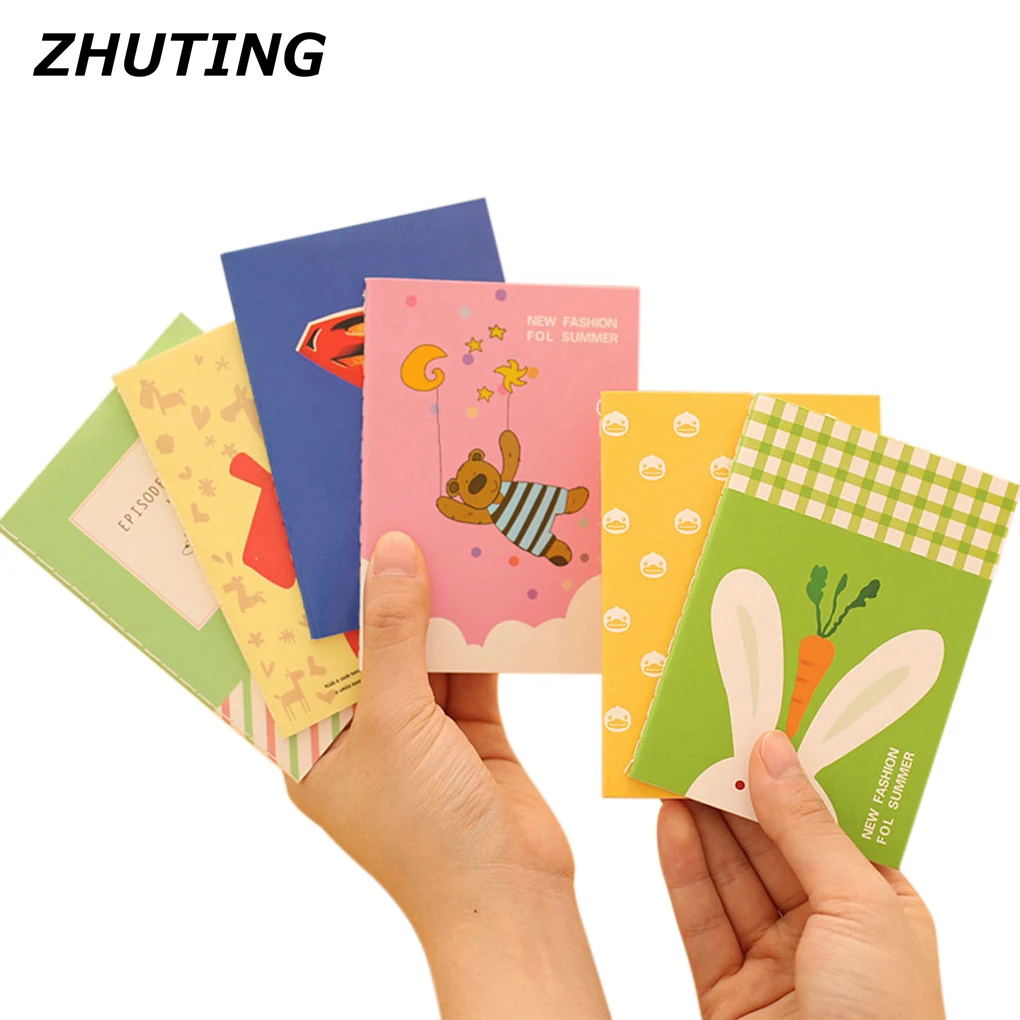 

8pcs mini animal notebook memorandum teacher reward sticky note random color office memo refrigerator food tips