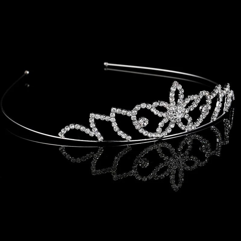 TDQUEEN Bridal Wedding Hair Accessories Silver Plated Crystal Rhinestone Star Tiara Headband Princess Birthday Party Girl Tiara (6)