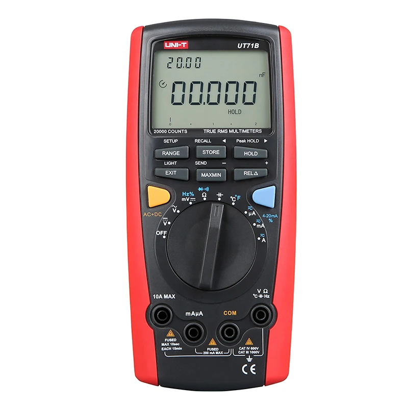 

UT71B Digital Multimeter Ammeter Ohm Volt Temp Meter USB Blue Tooth Digital Universal Meter LCD Count 19999 AVO Meter UNI-T