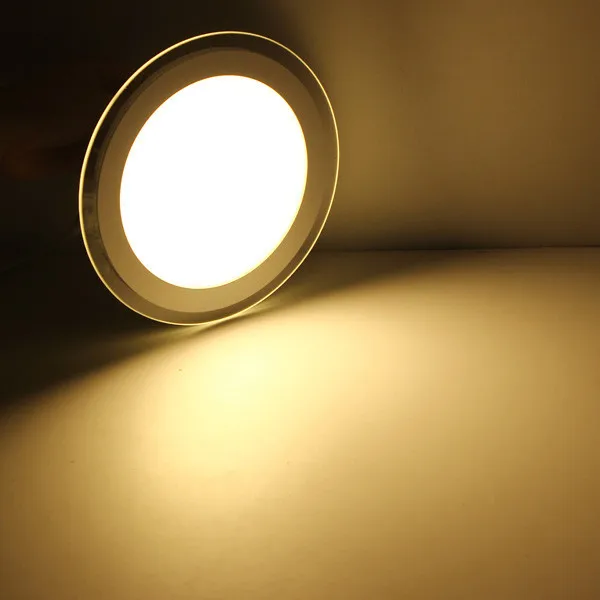 mini downlights Glass 6W 9W 12W 18W LED Panel Downlight Round Recessed Ceiling Spot Light AC85-265V Driver Included Warm/Natural/Cold White outside downlights