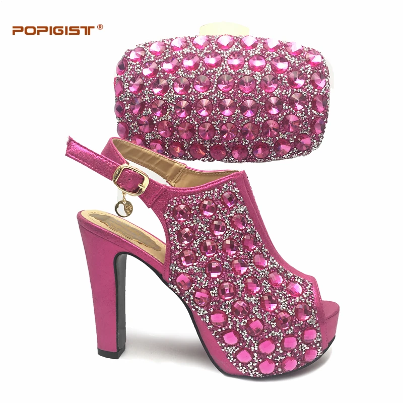 hot pink shoes and bag to match