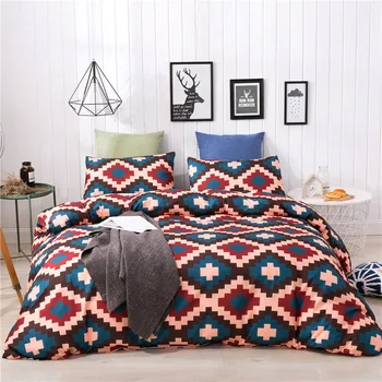 

Colorful Geometric Pattern Digital Printed Bedding Set Duvet Cover Set Bed Linen Duvet Cover Pillowcases Bed Set Twin Queen King