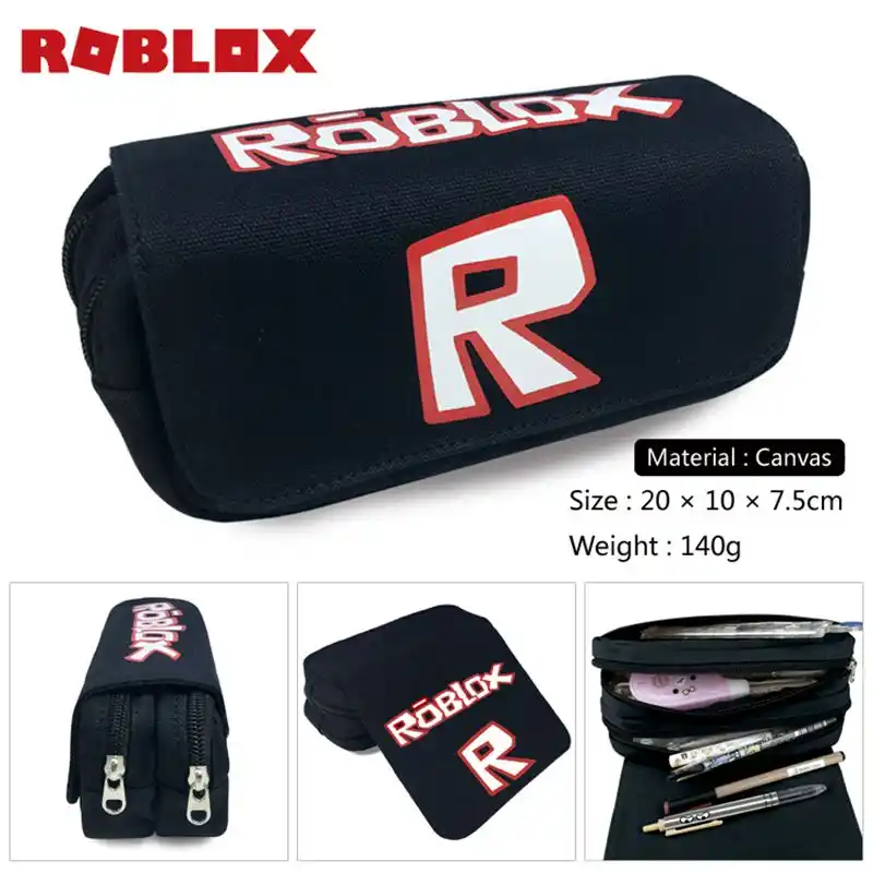 New Game Roblox Pencil Case Pen Bag Make Up Cosmetic Bag Cartoon Student Multi Function Flip Stationery Bag Gift - 