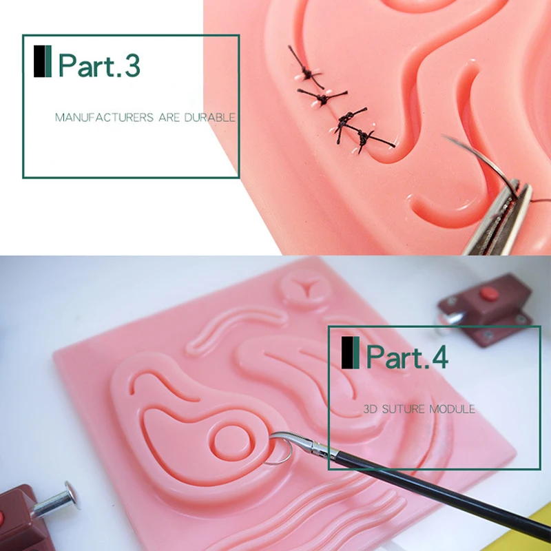 Лапароскопическое моделирование медицинская практика шовный модуль 3D силиконовая подкладка для наложения шва хирургическое учебное оборудование медицинское обучение