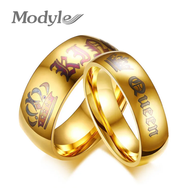 Mostyle новые свадебные кольца для мужчин и женщин ее король его королева из