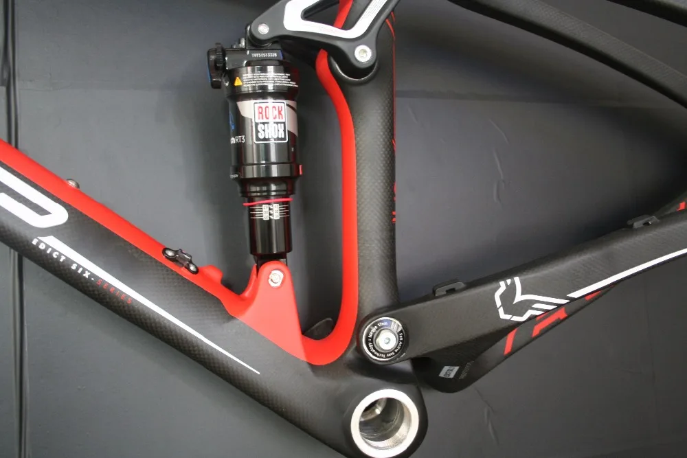 Perfect Real Felt Edict Six 2 Dual full Suspension Soft tail Carbon Frame Rockshox Monarch RT3 rear shock 26" 49cm 54cm carbon 3