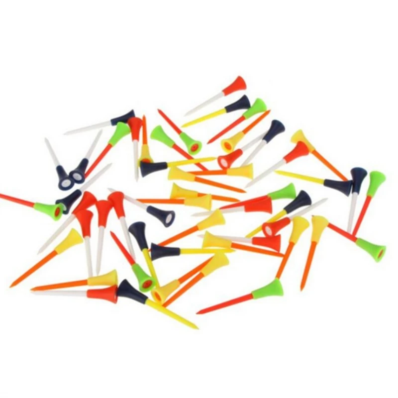 10pc/set Multi Color Plastic Golf Tees 85mm Durable Rubber Cushion Top Golf Tee Random Color 10pc/set Multi Color Plastic Golf Tees 85mm Durable Rubber Cushion Top Golf Tee Random Color