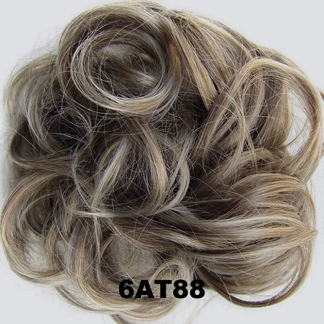 Женская тиара атласные вьющиеся грязные волнистые волосы булочки для наращивания эластичные волосы галстук парик для волос повязки для волос модное кольцо-повязка для волос - Окраска металла: 14