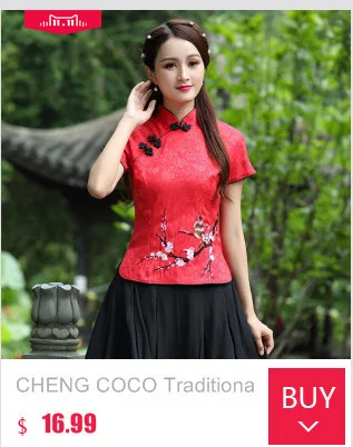 Китайская шелковая блуза Cheongsam, улучшенная винтажная шелковая рубашка Tang, Женский костюм с принтом, Vetement Chinois, Национальный костюм