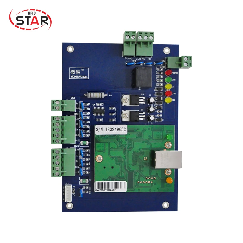 

Free shipping Access Control Panel RFID access control board TCP/IP Single Door Access Controller free english software