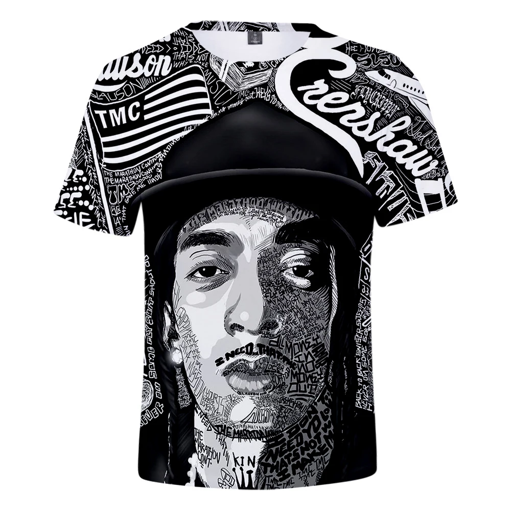 

2019 Fashion New Print US rapper nipsey hussle 3D T- Shirt Men Women Harajuku Casual Summer nipsey hussle Tees XXS-4XL