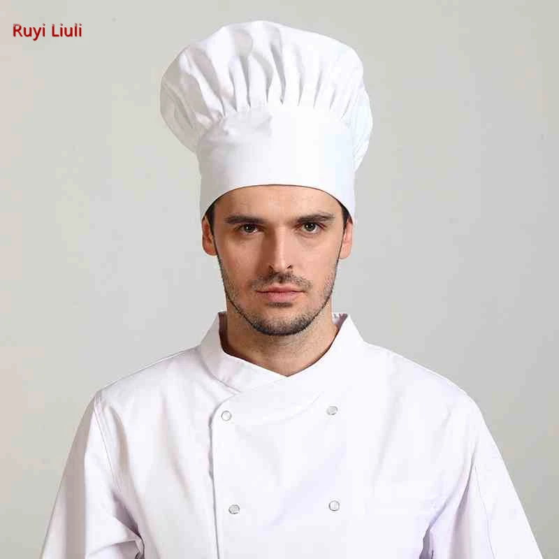 

Chef hat kitchen western restaurant hotel mushroom hat cloth cake shop men and women chef work hat cafe