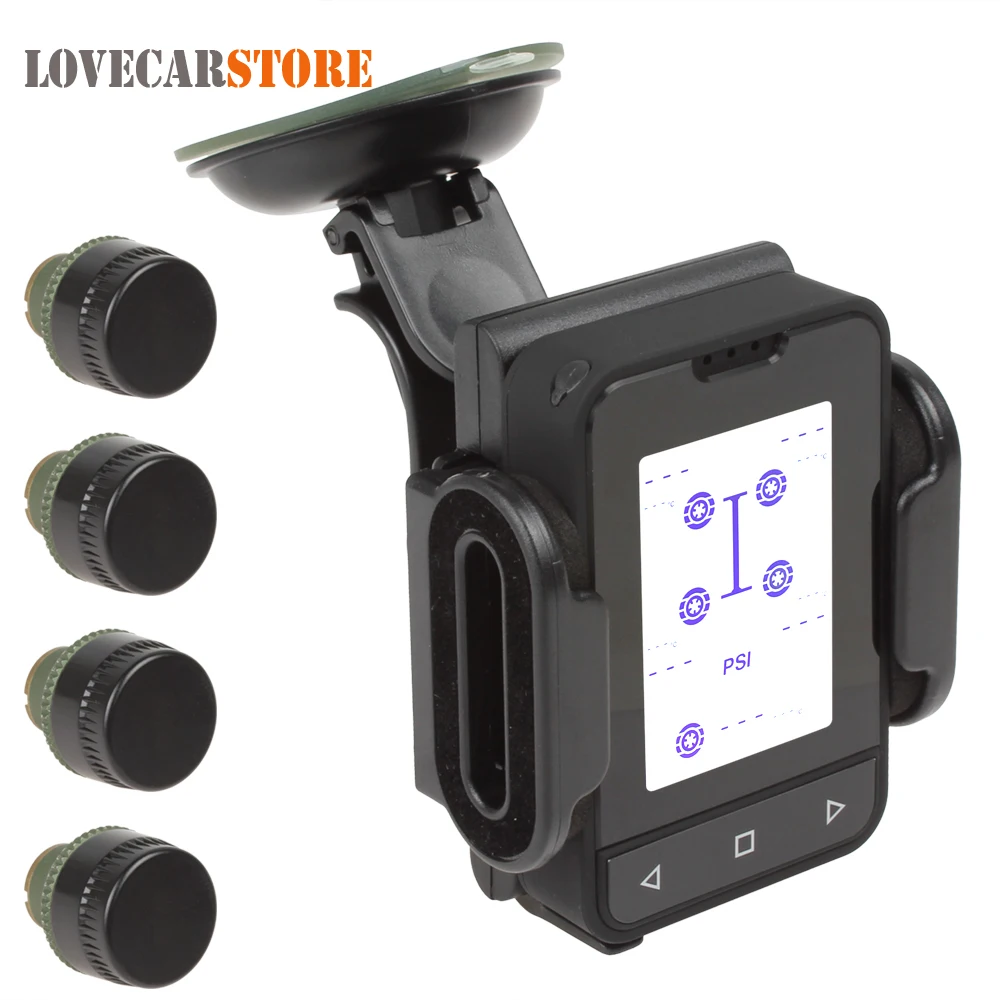 

Real time LCD Car Tire Pressure Monitor System Auto Tyre Pressure Meter Gauge Support Spare Tire Monitoring with 4 Sensors
