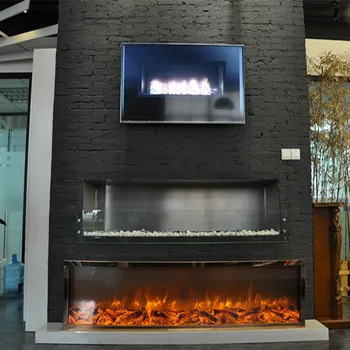 

Rose gold 2000x400x200 mm embedded electric fireplaces