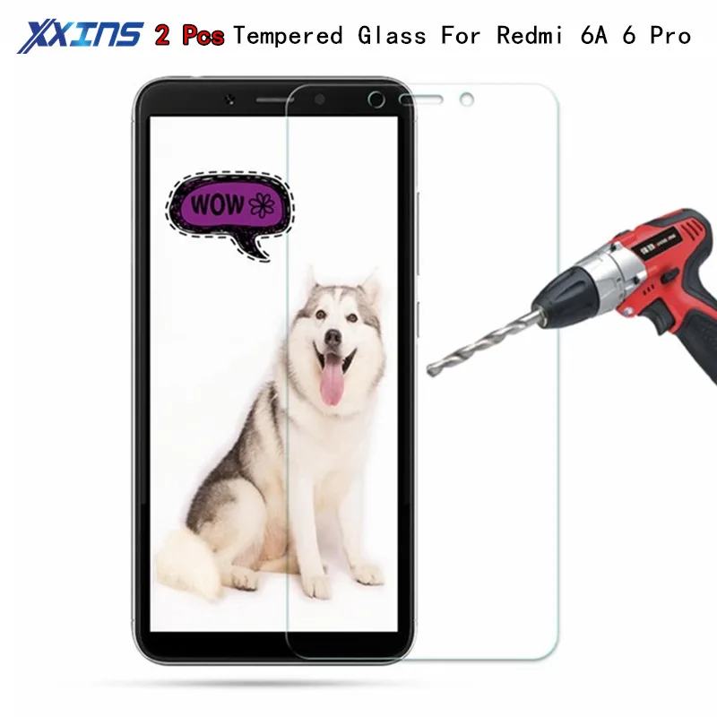 

2 PCS Tempered GLASS For Xiaomi Redmi 6A 6 A 6Pro Global Version Smartphone 9H Screen Protector Toughened Cover film