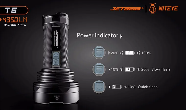 Lanterna de Acampamento com Feixe de Luz Peças de Baterias Máximo de 750 Módulo de Extensão de 3400 Metros + 4 Cree lm Mah Led 4 * t6 10 High Quality Luzes e Iluminação