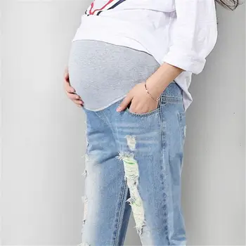 

Jeans Maternity Pants For Pregnant Women Clothes Trousers Nursing Prop Belly Legging Pregnancy Clothing Overalls Ninth Pants New
