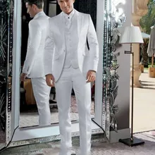 Индивидуальный заказ смокинг для жениха Белый самые последние модели брюк для костюма best мужчина дружки костюм официальная вечеринка выпускного вечера(куртка+ брюки+ жилет+ галстук